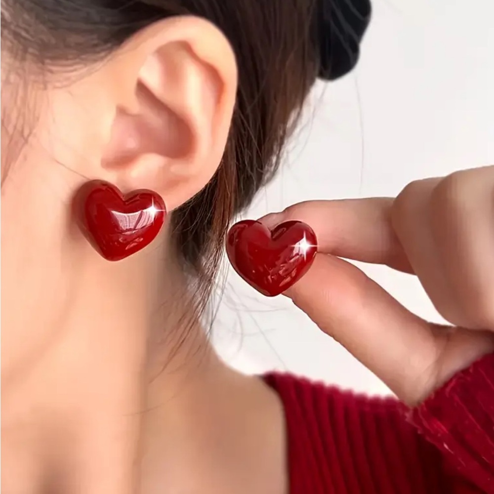 Red Heart Earrings